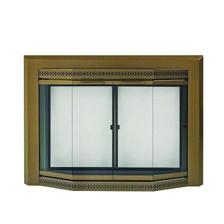 Fireplace Glass Doors Gavin Medium Heritage Brass GV-7001HE